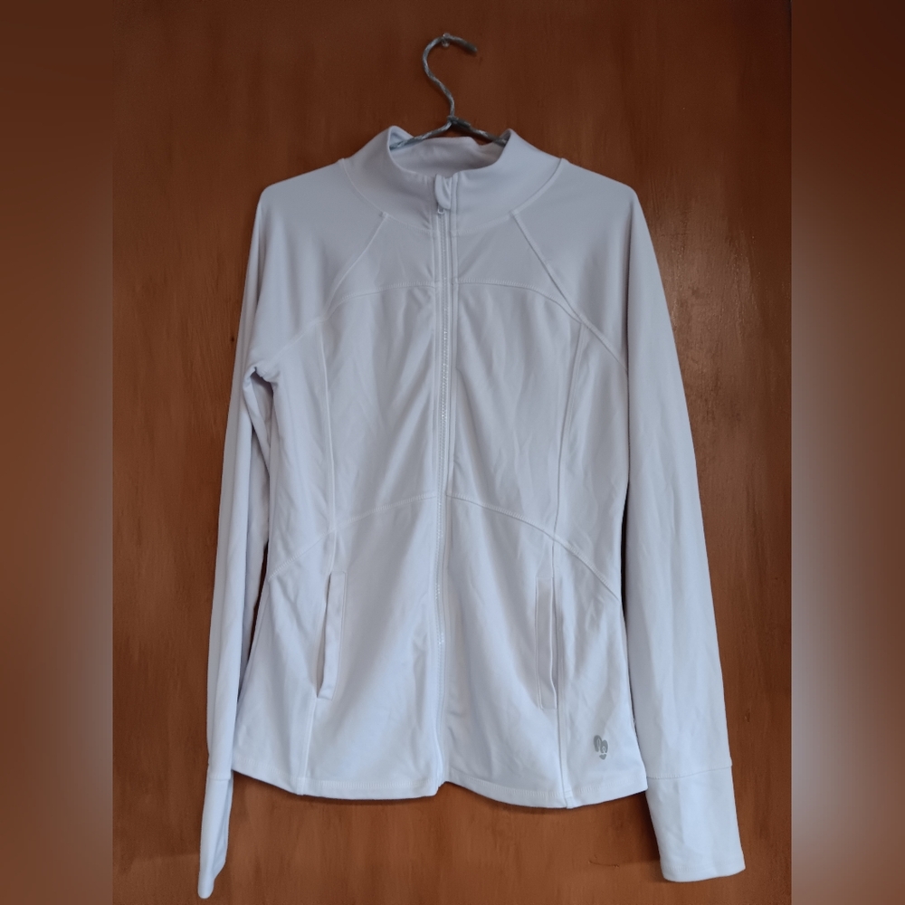 Ellie Full-Zip Active White Jacket